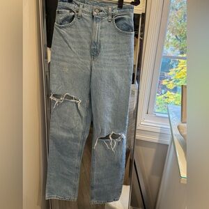 Distressed Light Blue Jeans